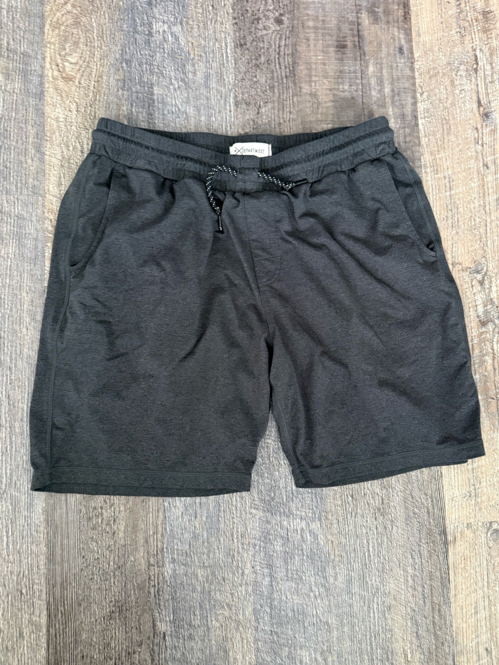 Departwest Black Knit Drawstring Shorts Size XL Comfy Stretchy Casual Athletic